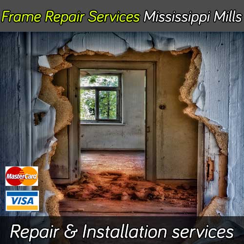 Broken door frame repair service